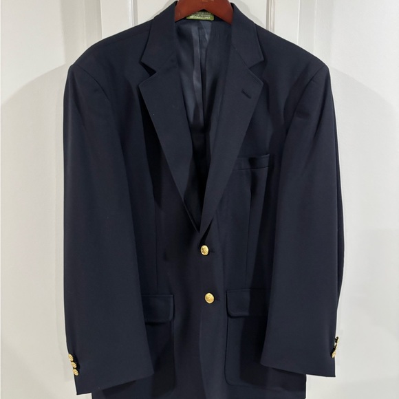 Orvis Dark Blue Blazer with Gold Accents